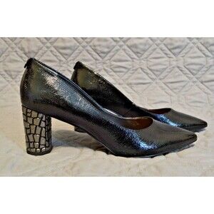 J. Renee Vaneeta Black Patent Heels Women’s Size 9 Pointed Toe Pumps